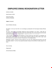 Resigning by email