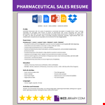 Pharmaceutical Sales Resume example document template