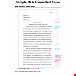 Get an MLA Format Template for Your Phone example document template