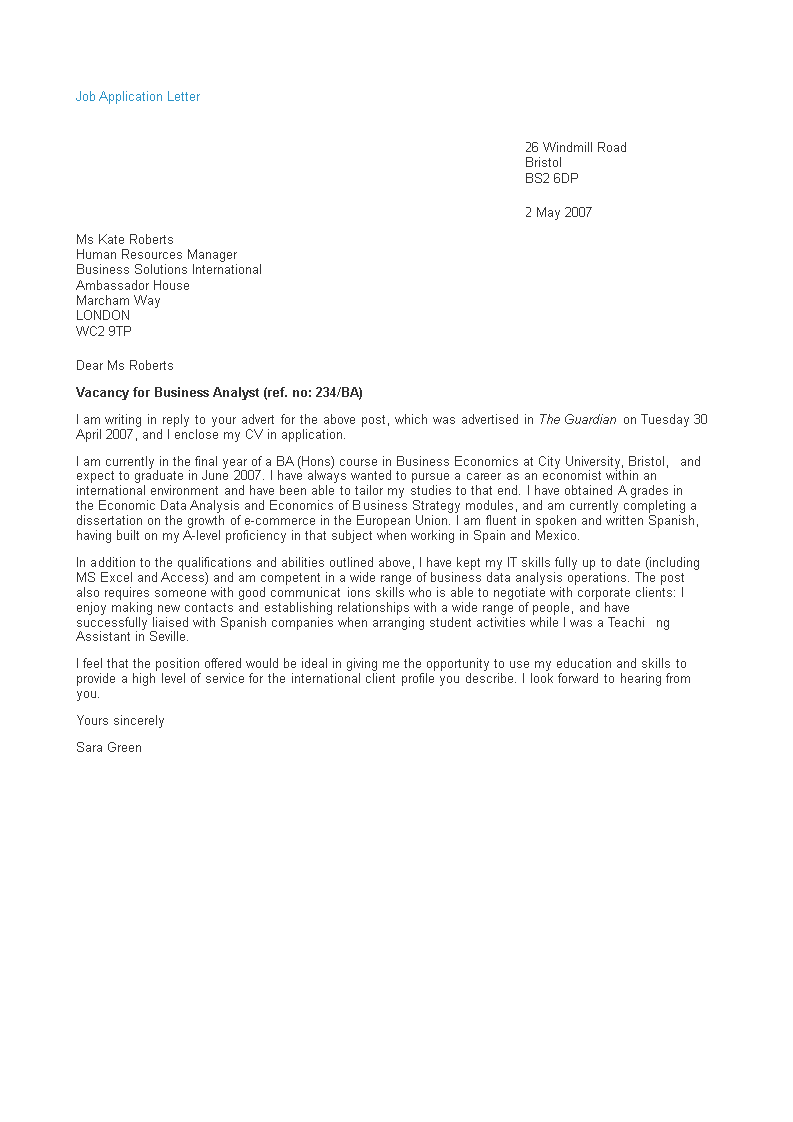 General Job Application Letter general-job-application-letter