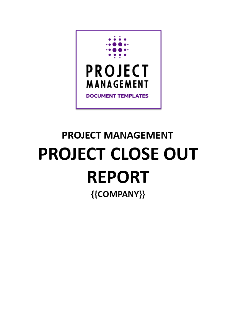 project closeout report example
