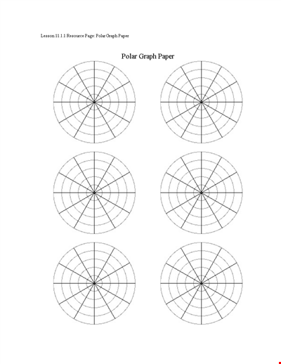 Polar Circle Graph Paper Lesson - Resource for Polar Graphing