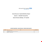 Free Quarterly Report example document template