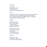 Customer Service Resume Template - Expertly Crafted for Customer Service, Merchandise, and Returns example document template