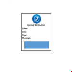 Take Accurate Messages with Our Phone Message Template example document template