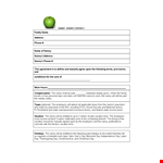 Family Nanny Contract example document template
