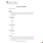 MLA Format Template for Paper | Topic, Category, Subcategory example document template