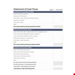 Cash Flow Statement Overview example document template
