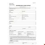Seafarer Employment Contract | Clear Terms and Conditions for Maritime Workers example document template