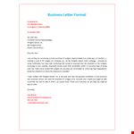 Formal Business Letter for Widgets Galore Shipment example document template