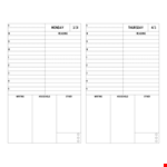 Daily Planner for Grad Students: Writing, Monday Reading, and More example document template 