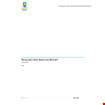 Resource Gap Analysis example document template