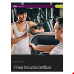 Fitness Instructor Training Certificate example document template