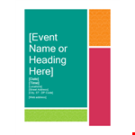 Event Flyer Customizable Templates example document template