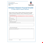 Get Started on Your Project with Our Research Proposal Template example document template