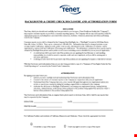 Sample Background And Credit Check Authorization Form example document template