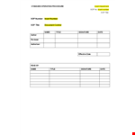 Sop Templates example document template