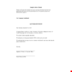 Sample Professional Letter Of Intent example document template 