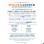 Elegant Wedding Program Template for Megan & Andrew | Warrenton Wedding example document template 