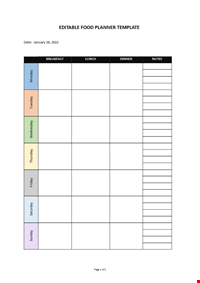 Meal Planner Template 