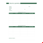 Travel Agenda Example A example document template