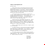 Sample Account Resignation Letter example document template
