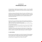 Customize Your Business with LLC Operating Agreement Template example document template