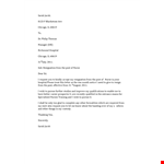Free Nurse Resignation Letter example document template
