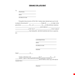 Late Rent Notice Template - Easily Notify Tenants of Overdue Rent example document template