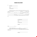 Late Rent Notice Template - Easily Notify Tenants of Overdue Rent example document template 