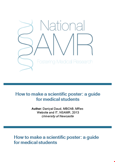 Medical Poster Presentation Template for Scientific Research