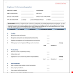 Employee Review Form Printable example document template