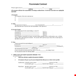 Free Roommate Agreement Template - Create Your Own Contract example document template