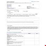 Leave of Absence Template for Students and Child | Handle Absences Efficiently example document template 