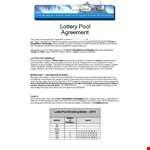 Lottery Ticket Pool Agreement Template for Managers - Create an Agreement for Lottery Pool example document template