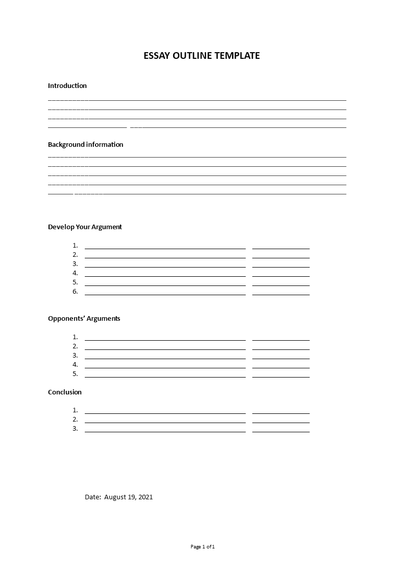 essay outline template Main Image essay outline template