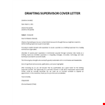 Drafting Supervisor Cover letter example document template