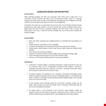 Landscape Designer Job Description example document template