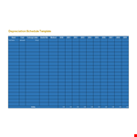 Blank Depreciation Schedule Template example document template