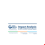 Organizational Impact Analysis Template example document template