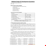 Free Design Quotation example document template 
