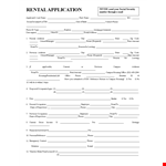 House Rental Application: PDF Form, Reference Check, Phone Contact example document template