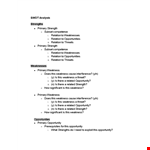 Easily Identify Business Opportunities & Threats | SWOT Analysis Template example document template