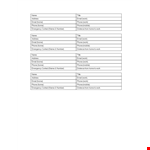Download Our Free Contact List Template - Simplify Your Email and Phone Contact Management example document template