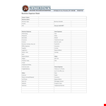 Manage Your Business Expenses with Our Expense Sheet - Insurance, Repairs, Maintenance, and More. example document template