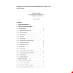 Create Professional Reports with our Ms Access Report Template example document template