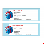 Free Gift Certificate Template | Customize and Print example document template