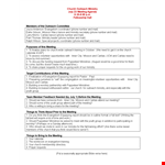 Church Meeting Agenda Outline Template example document template