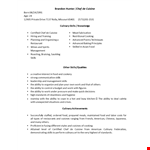 Chef Resume example document template