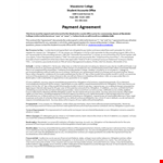 Customizable Payment Agreement Template for Students – Fulfill Your Payment Obligations example document template